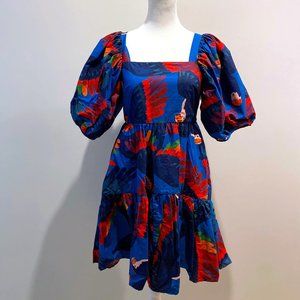 FarmRio Rainbow Macaw mini dress